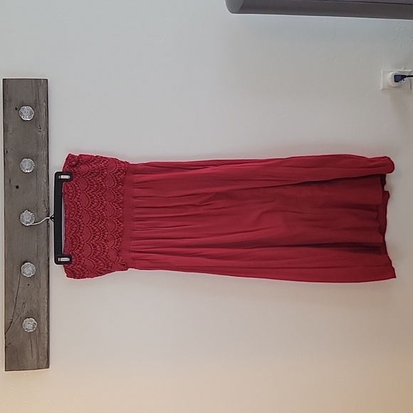 🔴🍀Lucky Brand Strapless Dress SZ Med - Picture 4 of 10